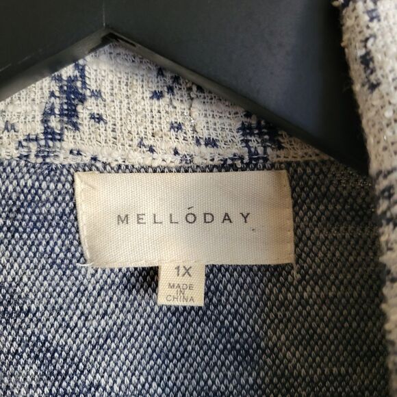 Melloday Plus Size Womens Open Front Cardigain Size 1x In Gray - Picture 5 of 13